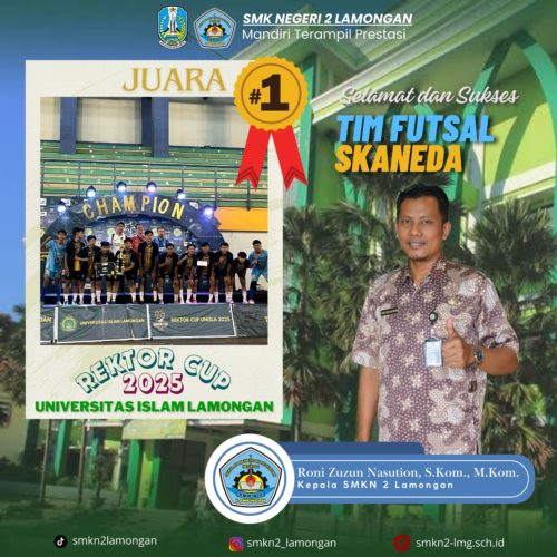 TIM FUTSAL SKANEDA JUARA 1  REKTOR CUP UNISLA LAMONGAN