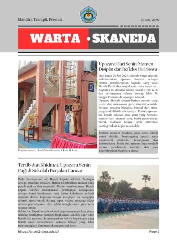 TERTIB DAN KHIDMAT, UPACARA HARI SENIN SKANEDA